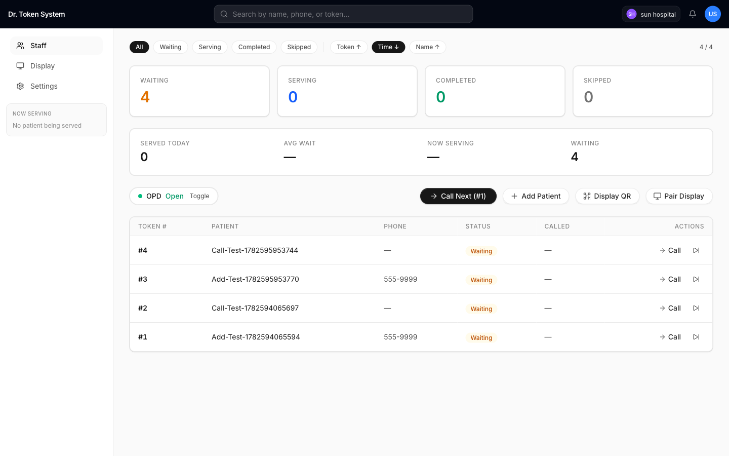 Dr. Token System Dashboard